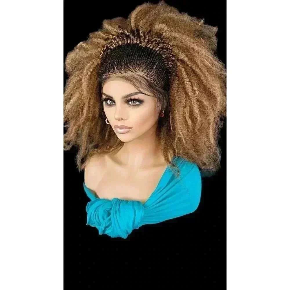 braided wigs, 100% handmade, chic short afro style, gorgeous, vibrant colors NWT - Picture 14 of 15